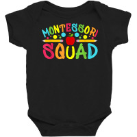 Funny Montessori Squad Montessori Teacher Back To School T Shirt Baby Bodysuit | Artistshot