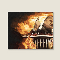 Attack On Trump Landscape Canvas Print | Artistshot