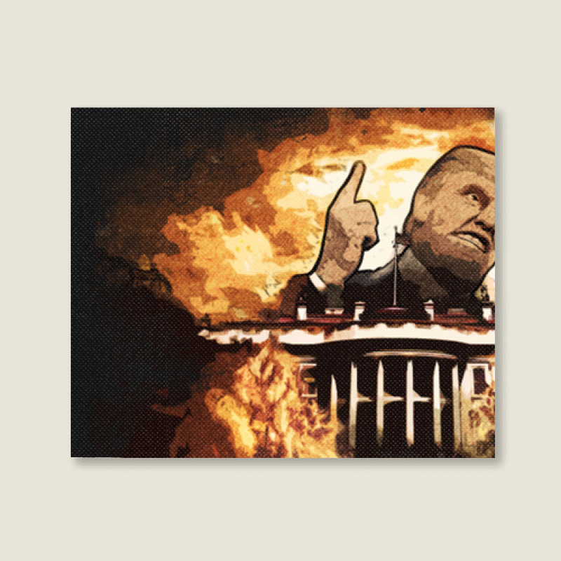 Attack On Trump Landscape Canvas Print | Artistshot