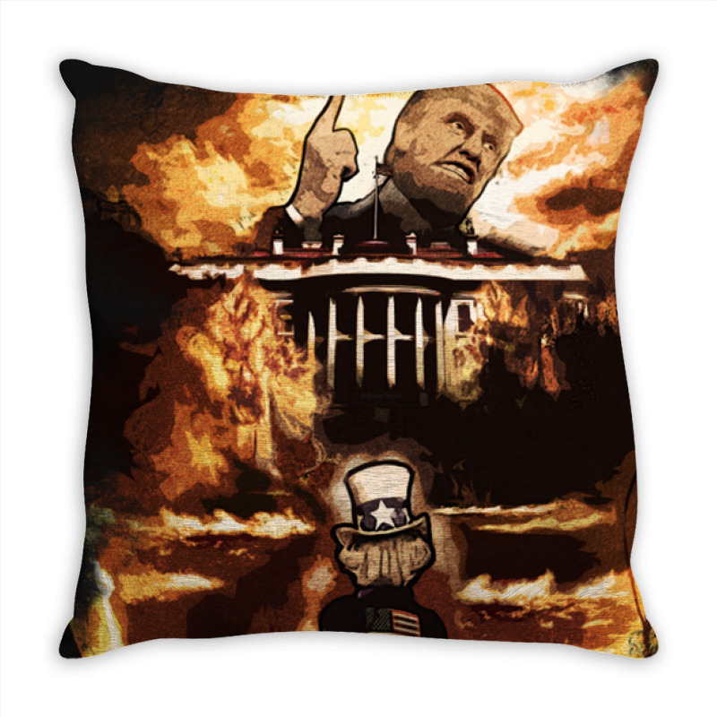 Attack On Trump Throw Pillow | Artistshot