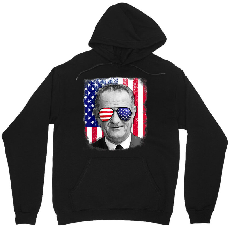 Lyndon B Johnson Us Flag Tshirt 4th Of July Unisex Hoodie by Sowells | Artistshot