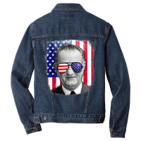 Lyndon B Johnson Us Flag Tshirt 4th Of July Men Denim Jacket | Artistshot