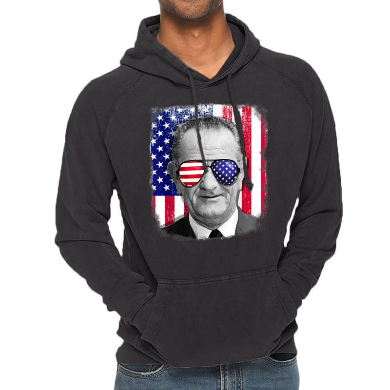 Lyndon B Johnson Us Flag Tshirt 4th Of July Vintage Hoodie by Sowells | Artistshot