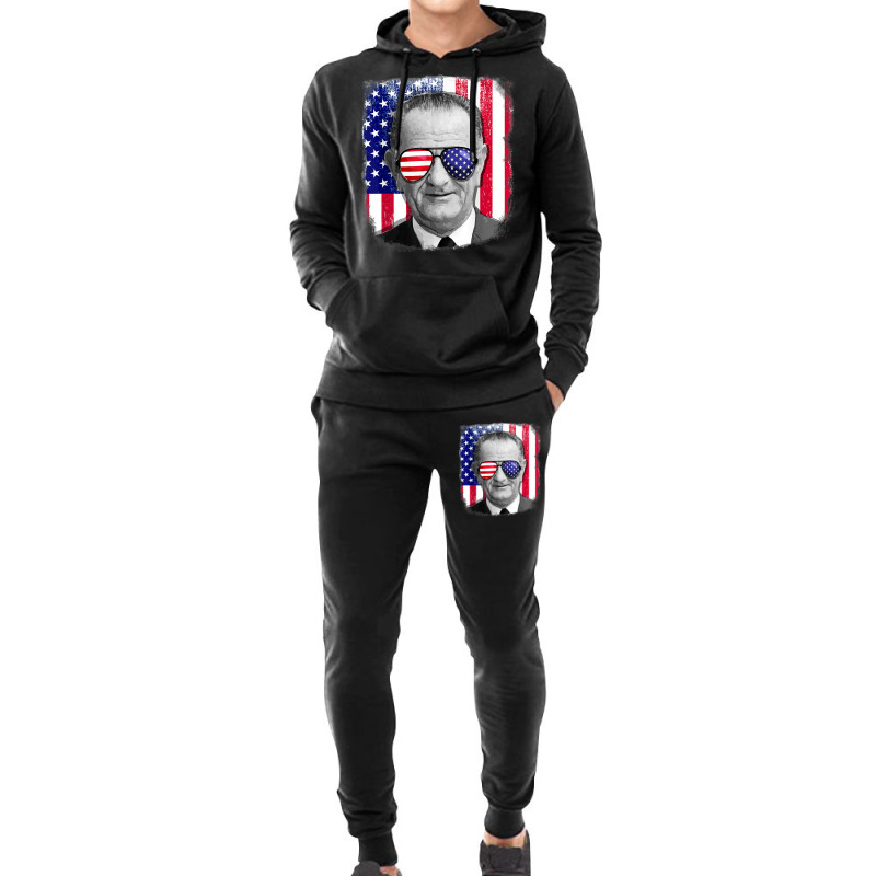 Lyndon B Johnson Us Flag Tshirt 4th Of July Hoodie & Jogger set by Sowells | Artistshot