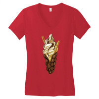 Bubble Waffle Ice Cream T  Shirt Egg Bubble Chocolate Waffle Vanilla I Women's V-neck T-shirt | Artistshot