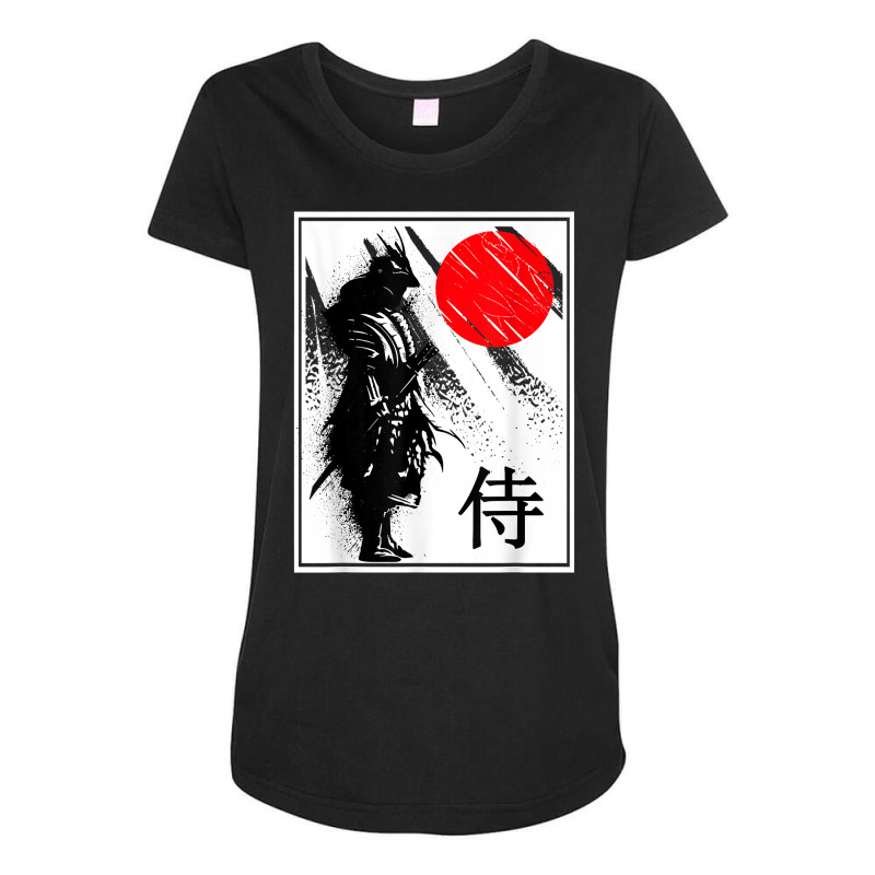 Japanese Samurai Japan Warrior Art T Shirt Maternity Scoop Neck T-shirt by jacolepachew | Artistshot