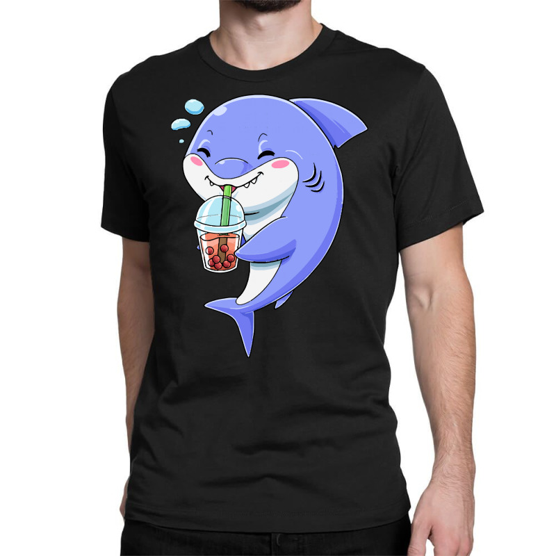 Shark Bubble Tea T  Shirt Shark Bubble Tea Sea Boba Milk Tea Chinese A Classic T-shirt by sengeryasmin | Artistshot