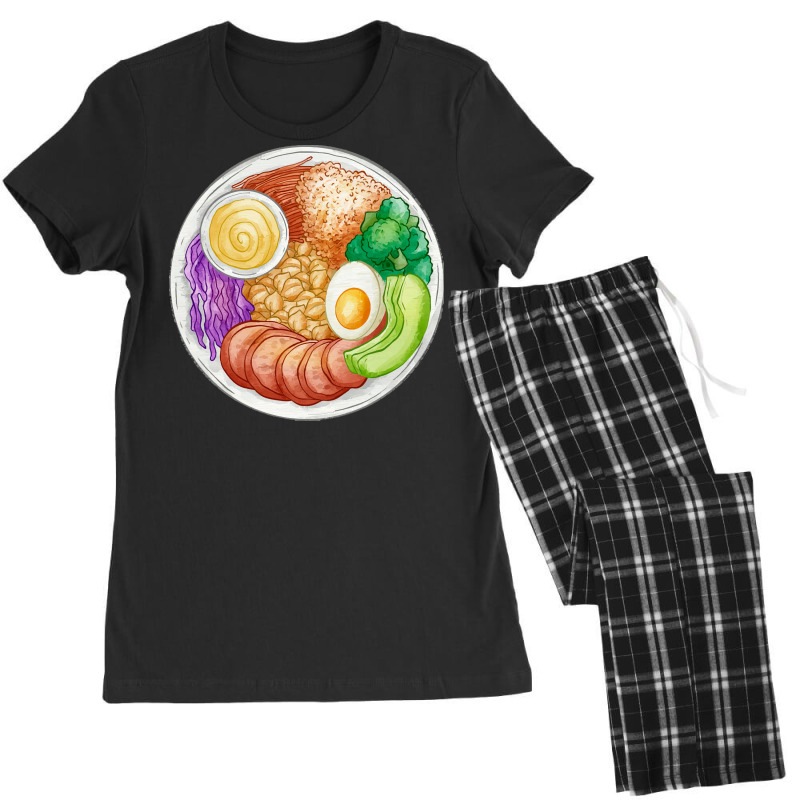 Buddha Bowl Rice And Veggies T  Shirt Delicious Buddha Bowl T  Shirt Women's Pajamas Set by ebertlance489 | Artistshot