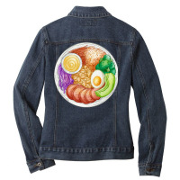 Buddha Bowl Rice And Veggies T  Shirt Delicious Buddha Bowl T  Shirt Ladies Denim Jacket | Artistshot