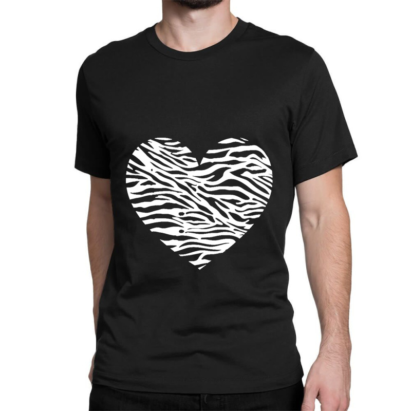 Zebra Heart   Zookeeper Wildlife Animal Lover Zoologist Classic T-shirt by AMderra12 | Artistshot