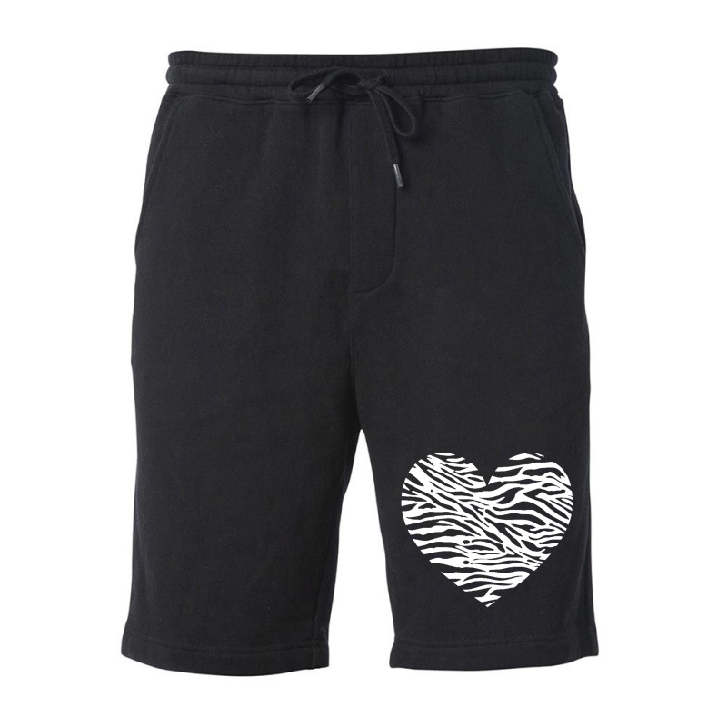 Zebra Heart   Zookeeper Wildlife Animal Lover Zoologist Fleece Short by AMderra12 | Artistshot