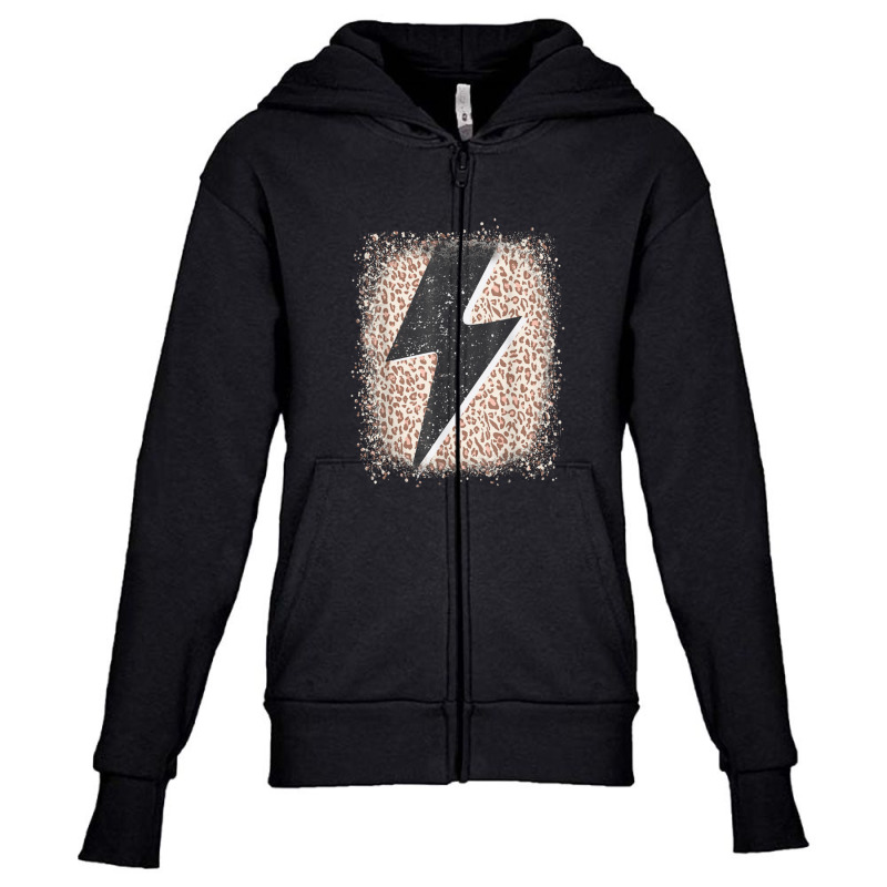 Womens Leopard Cheetah Thunder Print Cool Lightning Bolt Youth Zipper Hoodie by AMderra12 | Artistshot