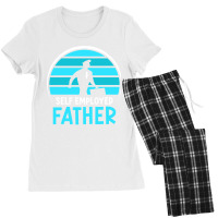 Self Employed Father Work Freelancer Job Boss Dad Daddy Papa Long Slee Women's Pajamas Set | Artistshot