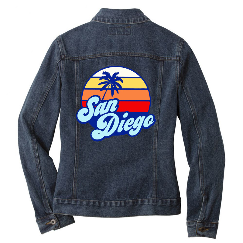 San Diego California Ladies Denim Jacket | Artistshot