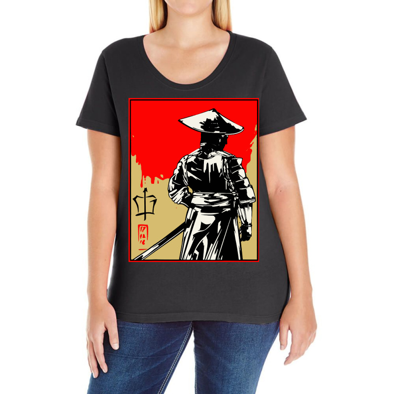 Samurai Costume Ladies Curvy T-shirt | Artistshot