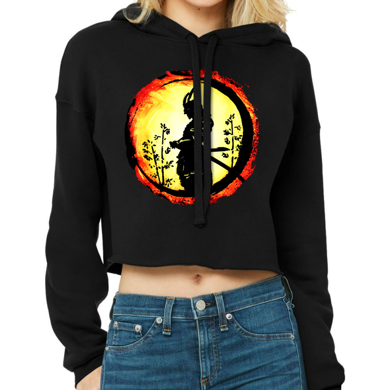 Samurai Bushido Tee Japan Cropped Hoodie | Artistshot