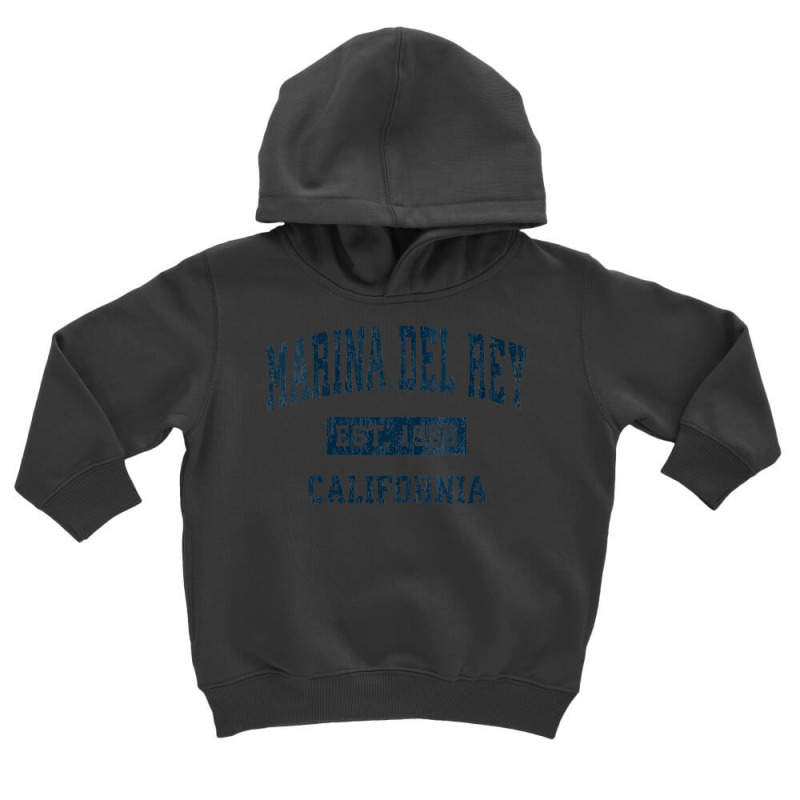 Womens Marina Del Rey California Ca Vintage Sports Design Navy V Neck Toddler Hoodie by kadrienstang | Artistshot