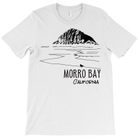 Womens Morro Bay California Morro Rock Ca Silhouette Tourist Design V T-shirt | Artistshot