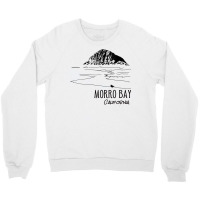 Womens Morro Bay California Morro Rock Ca Silhouette Tourist Design V Crewneck Sweatshirt | Artistshot