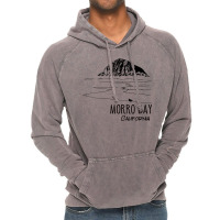 Womens Morro Bay California Morro Rock Ca Silhouette Tourist Design V Vintage Hoodie | Artistshot