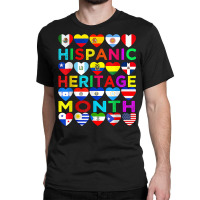 Latin American Flags Hispanic Heritage Month T Shirt Classic T-shirt | Artistshot