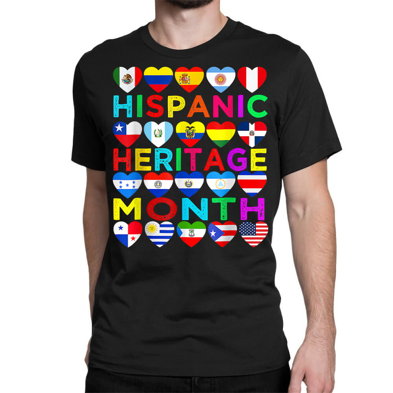 Latin American Flags Hispanic Heritage Month T Shirt Classic T-shirt by Gondran | Artistshot