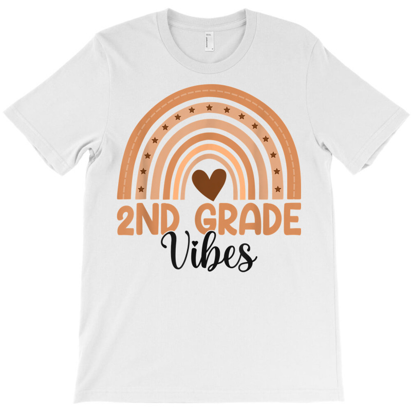 Second Grade Vibes Back To School Boho Rainbow Teacher T Shirt T-shirt | Artistshot