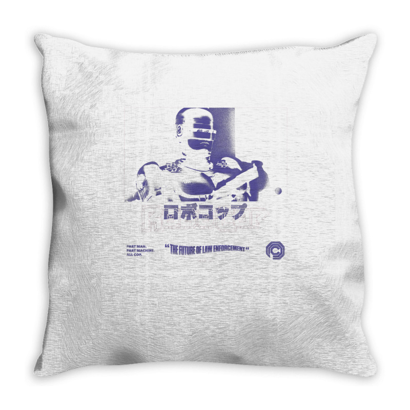 Robocop Part Man Part Machine All Cop Kanji Poster T Shirt Throw Pillow | Artistshot