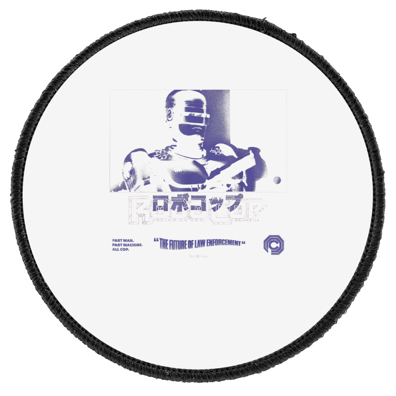 Robocop Part Man Part Machine All Cop Kanji Poster T Shirt Round Patch | Artistshot