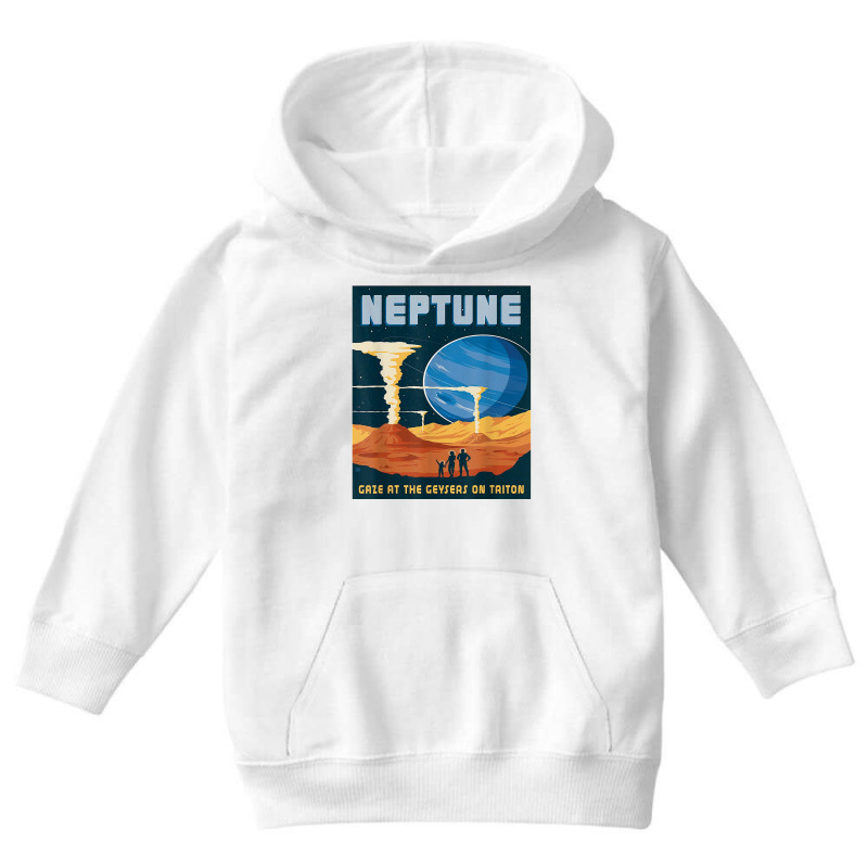 Retro Neptune Gaze At The Geysers On Triton Space Tourism T Shirt Youth Hoodie by puawhla | Artistshot