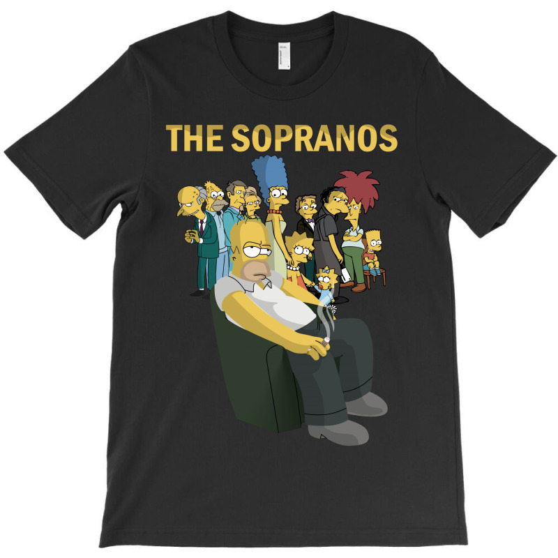 Custom The Simpsons Sopranos T-shirt By Cm-arts - Artistshot