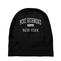 Port Richmond New York Staten Island Ny Vintage T Shirt Baby Beanies | Artistshot