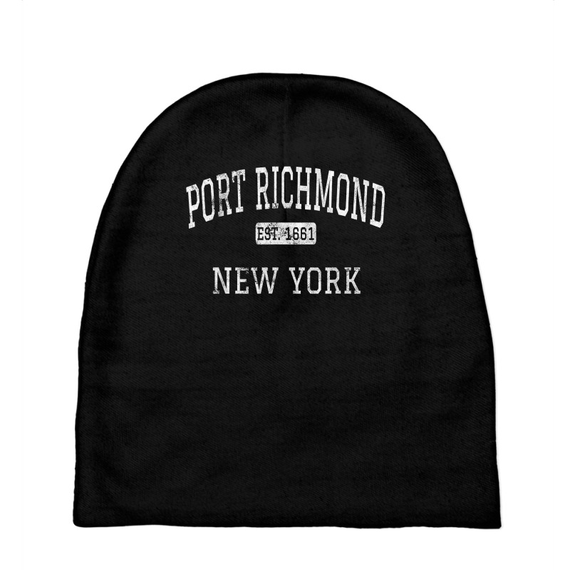 Port Richmond New York Staten Island Ny Vintage T Shirt Baby Beanies by kryloxsiriaso4 | Artistshot