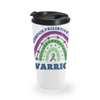 Rainbow Warrior Hospice Palliative Care Awareness T Shirt Travel Mug | Artistshot