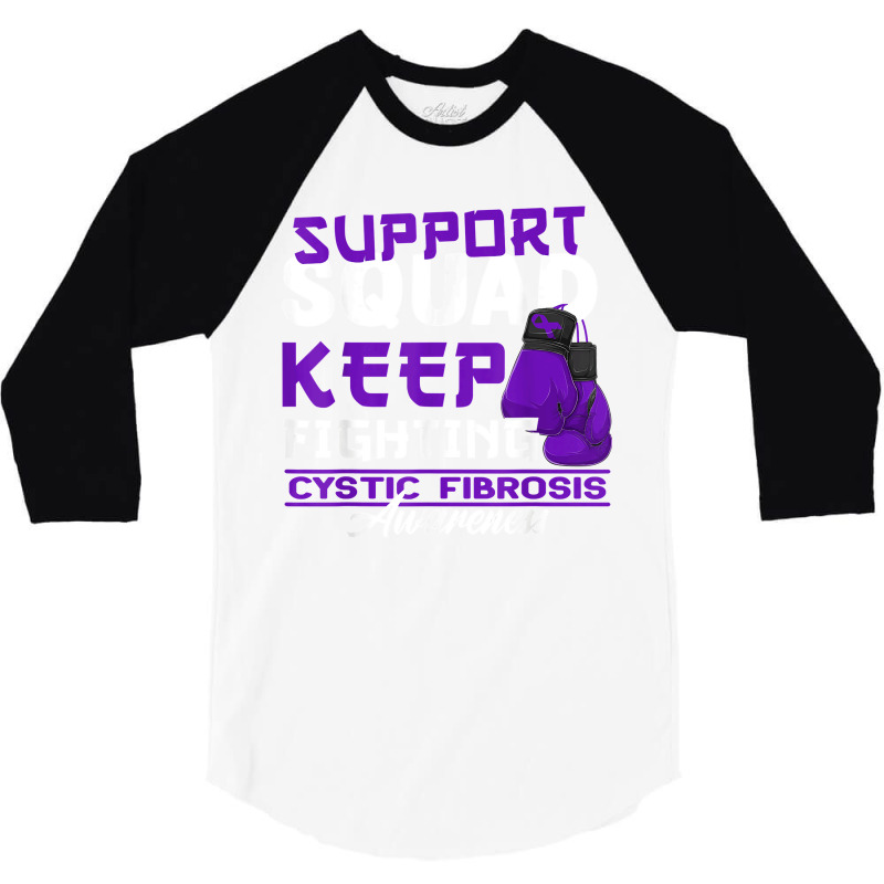 Awareness Support Squad I Lung Infections & Cystic Fibrosis T Shirt 3/4 Sleeve Shirt | Artistshot