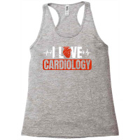 I Love Cardiology Cardiologist Doctor Ekg Cardiac Nurse Racerback Tank | Artistshot