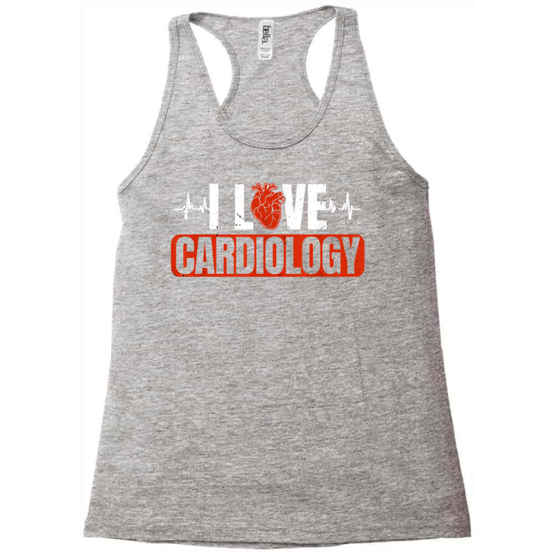 I Love Cardiology Cardiologist Doctor Ekg Cardiac Nurse Racerback Tank by PhoebeHaggett | Artistshot