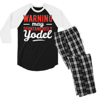 Yodeling Singer Vocalist Spontaneously Yodel Gift T Shirt Men's 3/4 Sleeve Pajama Set | Artistshot