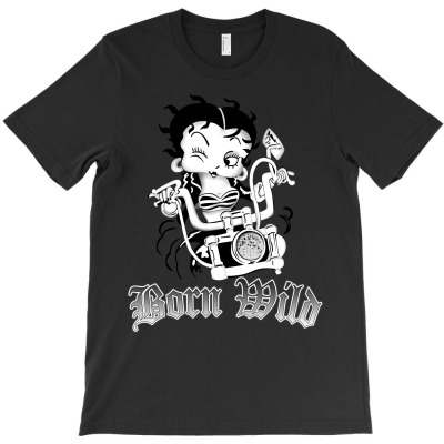 Betty Boop Motorcycle T-shirt Designed By Alextout