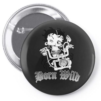 Betty Boop Motorcycle Pin-back Button Designed By Alextout