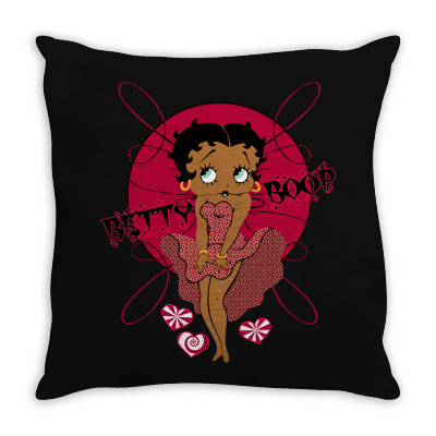 Black Betty Boop Throw Pillow Designed By Alextout