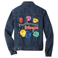 Orgullosamente Bilingue Maestra T Shirt Men Denim Jacket | Artistshot