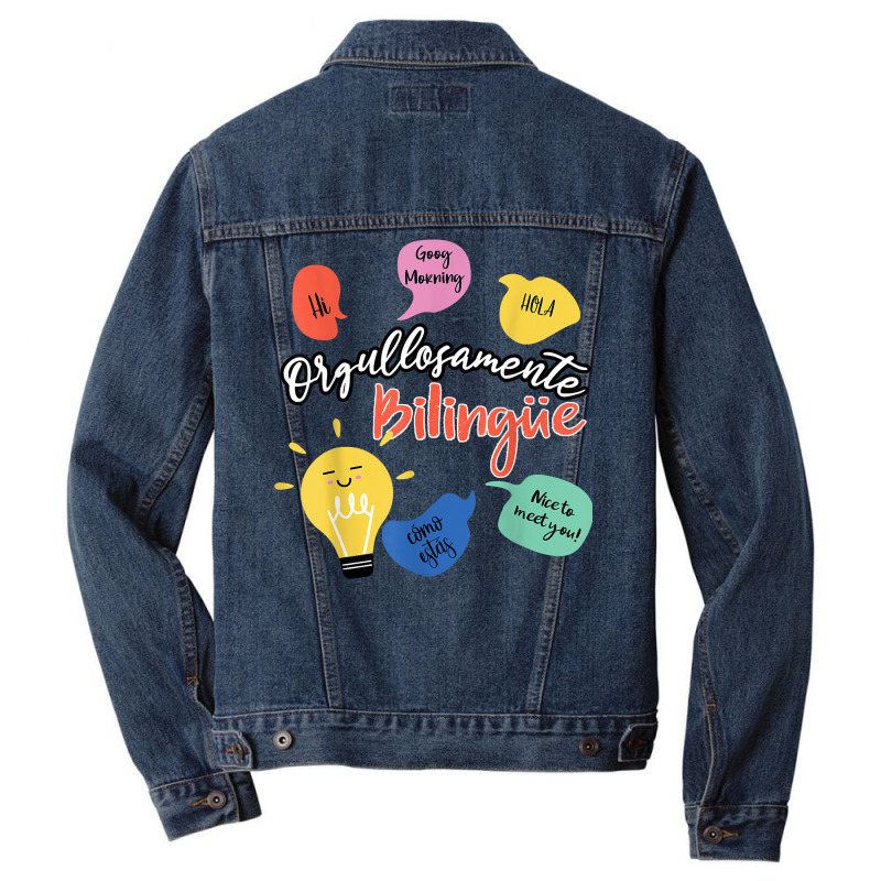 Orgullosamente Bilingue Maestra T Shirt Men Denim Jacket by shoaibmolleda | Artistshot