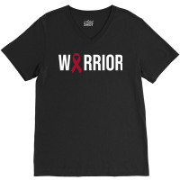 Multiple Myeloma Awareness Burgundy Ribbon Warrior T Shirt V-neck Tee | Artistshot