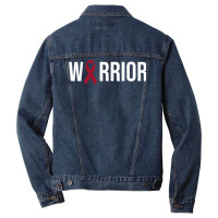 Multiple Myeloma Awareness Burgundy Ribbon Warrior T Shirt Men Denim Jacket | Artistshot