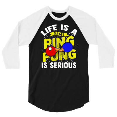 Ping Pong (3) 3/4 Sleeve Shirt Designed By Chuart