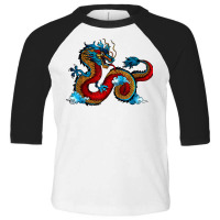 Beautiful Chinese Dragon In The Clouds Art T Shirt Toddler 3/4 Sleeve Tee | Artistshot