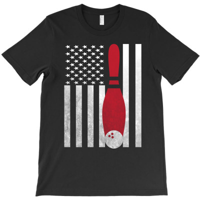 Bowling Bowler - America Usa Flag T-shirt Designed By Rardesign