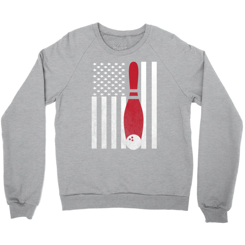 Bowling Bowler - America Usa Flag Crewneck Sweatshirt | Artistshot