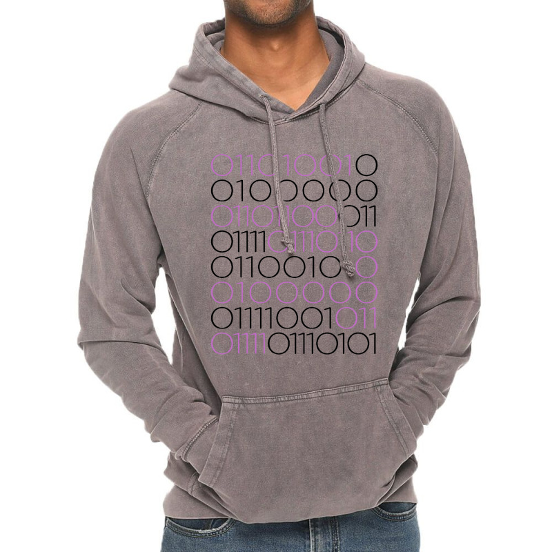 I Love You Binary Code Vintage Hoodie | Artistshot